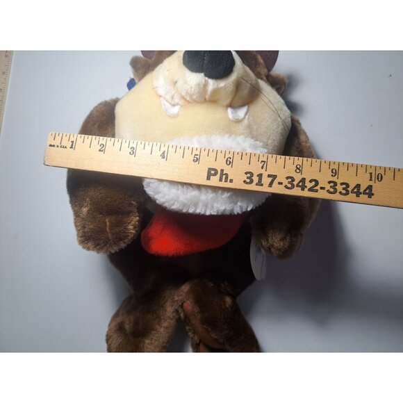 Vintage Looney Tunes Tazmanian Devil Christmas Plush  Applause 1997 Collectible - Picture 9 of 10